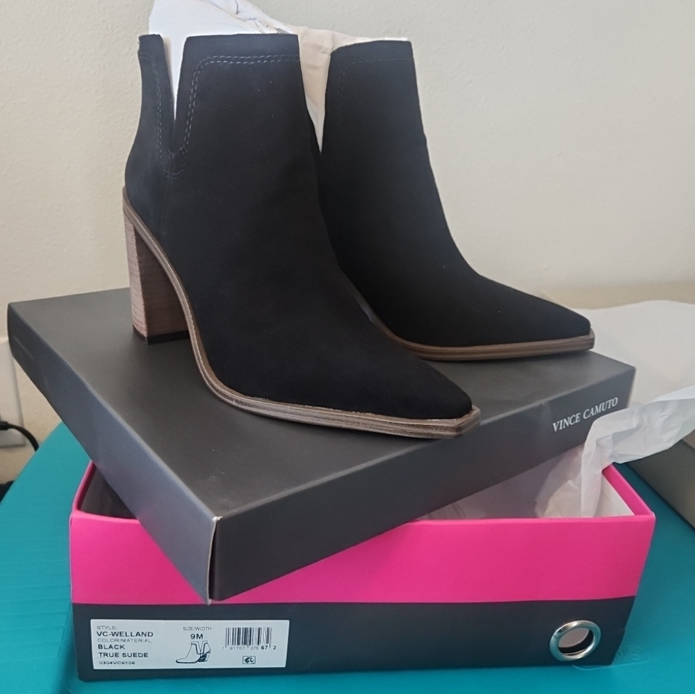 Black Vince Camuto Women's Ankle Boots